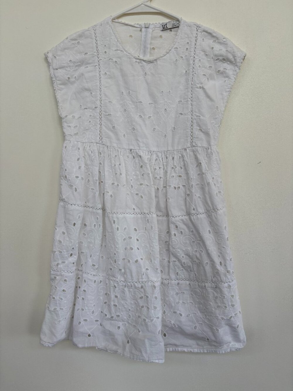 Zara White Eyelet Mini Dress/Romper